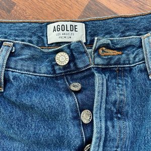 Agolde Riley High Rise Straight Crop Jeans